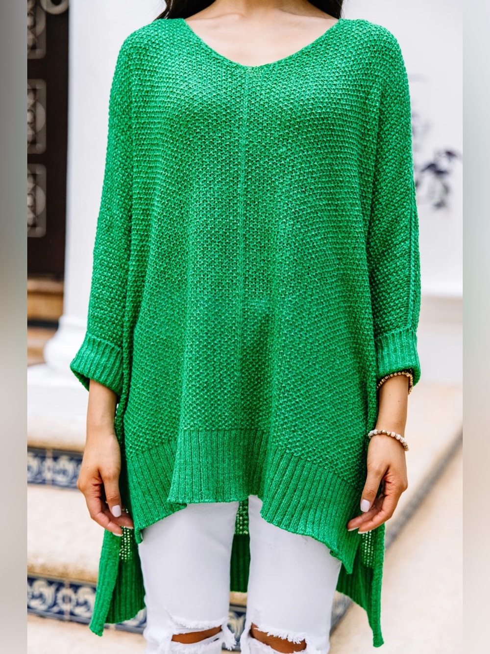 Shop The Mint Don't Waste A Moment Kelly Green Oversized Sweater
